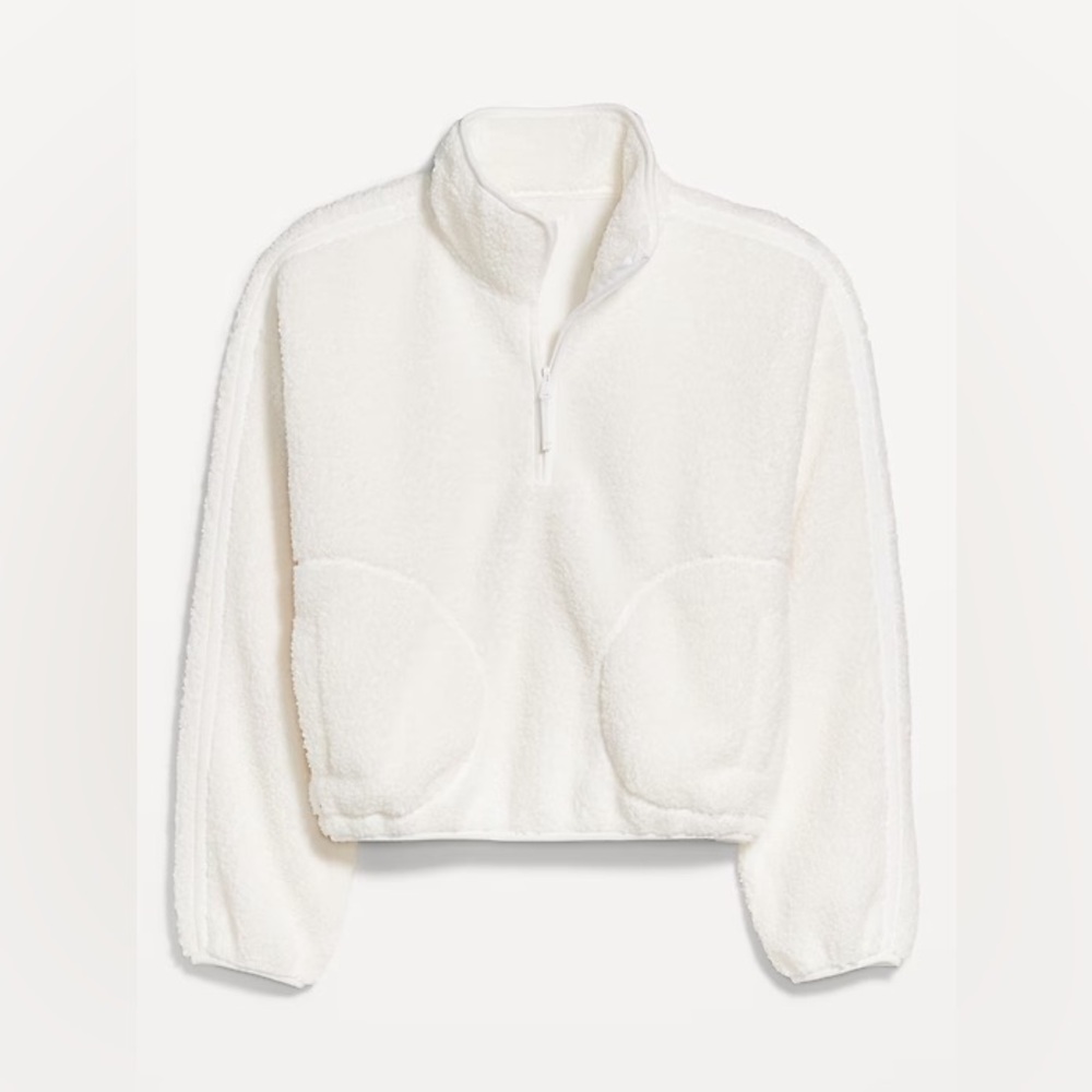 Old Navy Loose Sherpa Quarter-Zip Pullover